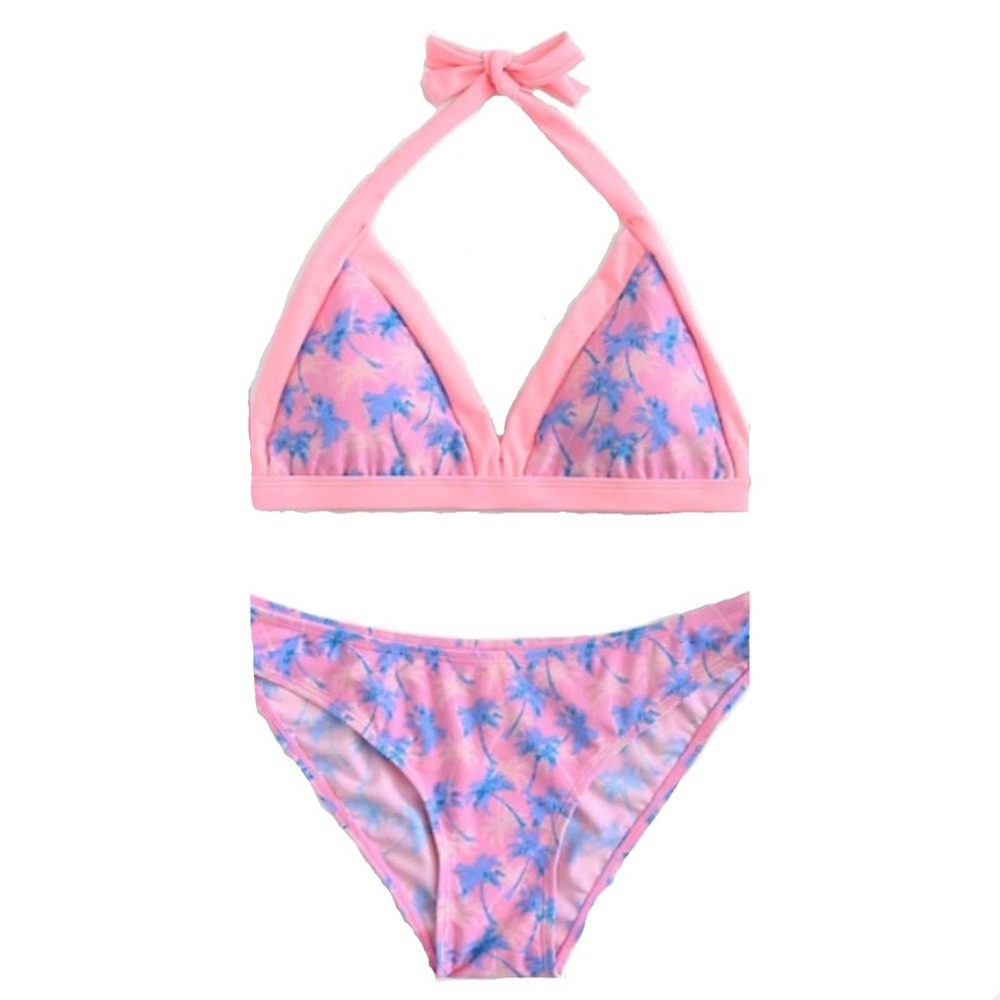 Pink Palm Tree Bikini Set